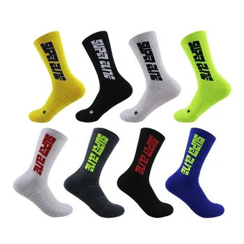 Нови мини футболни чорапи с надпис за мъже и жени, нескользящие футбол баскетбол тенис спортни чорапи, съединител, чорапи за колоездене, конна езда, 38-46