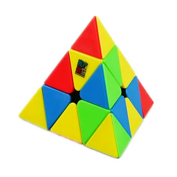 Пирамида Moyu Meilong 3x3, магически куб без етикети, обучение за деца, детска подарък играчка