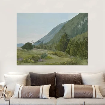Платно Художествена стена 3d Красива картина Пейзаж гора ръчно рисуване Акрилни бескаркасный планински пейзаж Маслена живопис Абстракция
