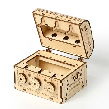 3D дървен пъзел ръчно изработени в китайски стил, в ковчег за съхранение на пароли, в ковчег за бижута направи си сам, празнични подаръци за деца и възрастни