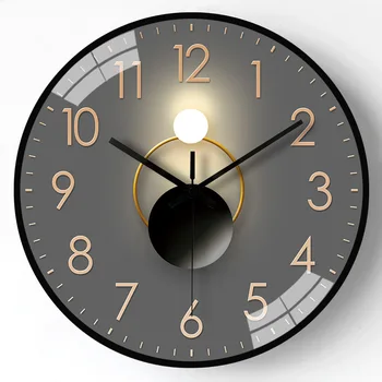 12-инчови модерен стенен часовник креативно марка, детски безшумен таймер, хол, спалня, кухня, украса за дома
