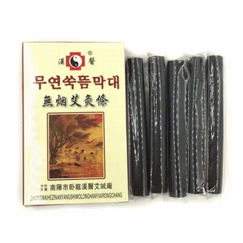 5 бр./кор. черна традиционна бездымная пръчка за моксы 14*110 мм, масажна пръчка за обгаряне