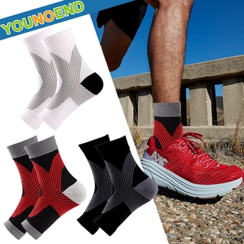 1 чифт удобни компрессионных чорапи за краката, анти-умора, мъжки и дамски еластични компресия чорапи, ръкав за облекчаване на отоци, закрепени на глезените