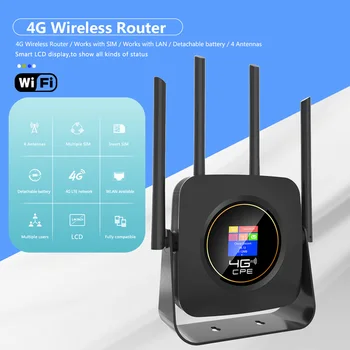 Офис и Домашни компютри WPS LTE Безжичен 3G Usb на Рутера със СИМ-карта, 4g Модем Точка за достъп до Wi-Fi интернет и IPTV Мрежата 300 Mbps rj-45 WAN LAN CPE904B