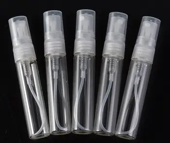 5 бр., мини 5 мл за многократна употреба портативен флакон за парфюм, Стъклен пътен празен флакон-спрей, козметичен опаковъчен контейнер