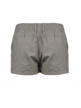 Rteyno Pantalones cortos tipo cargo para mujer color sólido clásico elásticos casuales de verano cintura baja против