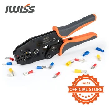 IWISS HS-30J Обжимные инструменти Клещи за 22-10 AWG 0,5-6,0 mm2 Изолирани автомобилни автомобилни клемм и Конектори Обжимные Клещи тел