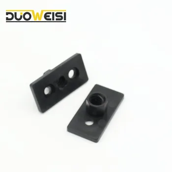 DuoWeiSi 3D Принтер Т8 8 мм Олово с по 2 мм T Резба POM Черна Пластмасова Гайка Табела за 3D принтер олово: 2 мм/4 Мм/8 мм по избор