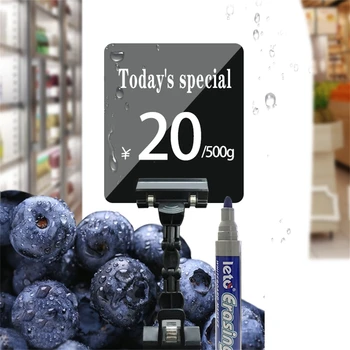 5 бр., поставка за показване на цените на плодове в супермаркета, водоустойчив, стираемая издател на бледа дъска, промоционален продукт за зеленчуци, пресни водни продукти