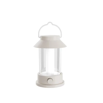 1 комплект ретро led преносими лампи за къмпинг, супер ярки атмосферни светлини, декоративни осветителни тела, бял