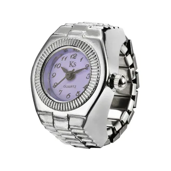 Sdotter UTHAI CQ185 Универсален сплав творчески часовници с пръстен Реколта пънк прости модни часовници за двойки, за посещения на кварцови часовници на пръст