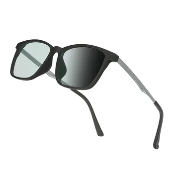 Модерен класически мъжки слънчеви очила за четене, слънчеви фотохромичните лещи, квадратни полнокадровые Очила за четене, мъжки слънчеви Очила +50 75 1.25 1.75