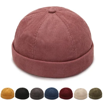 Нова мода шапка от кожа, пъпеш, шапка на собствениците, без покрив, дамски пролетно-есенна шапка в стил хип-хоп, модерен кръгла шапка за почивка