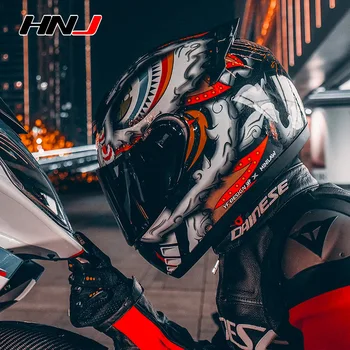 Универсален електрически мотоциклет шлем Four Seasons, култура пробуждане на китайския лъв, мотоциклет шлем, каска полнолицевой