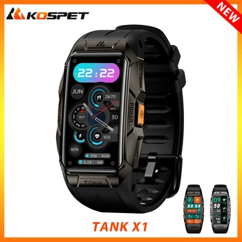 Смарт часовници KOSPET 50 + Дни на работа на батерията в режим на готовност 3D Извити Corning Gorilla Glass Тракер за здраве и Фитнес 70 Sports X1 Smart Band