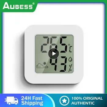 Термометър за стая, мини-влагомер, LCD цифров бяло, измерване на температура и влажност на въздуха, стаен сензор за умни домове