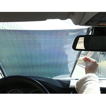 Колата разтегателен козирка шторка Защита на автомобили на предното стъкло, слънцезащитни UV блок козирка Шторка Сгъваема кола козирка