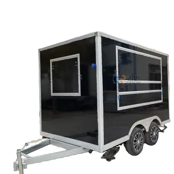 OEM DOT VIN Квадратна количка за превоз на храни, теглена количка за заведения за бързо хранене с машина и кухненско оборудване
