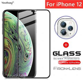 За iPhone 12 Стъкло за iPhone 12 Mini защитен слой от закалено стъкло за обектива на камерата фолио за iPhone 12 Pro Max Стъкло