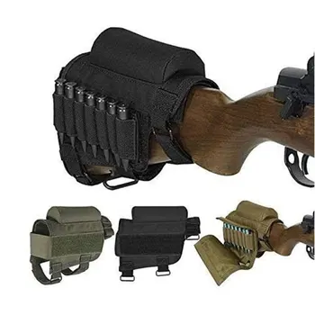 Платно калъфи за тактически пушки, поставка за бузите, стойка, амуниции, ловна чанта за носене, кръгла чанта за патрони, патрони за дупето под формата на миди