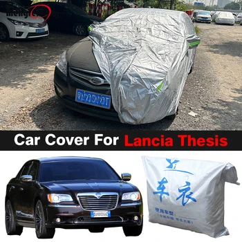 Пълно покритие на кола, авто, защита от uv защита от слънце, дъжд, сняг, вятър, външен калъф за Lancia Thesis