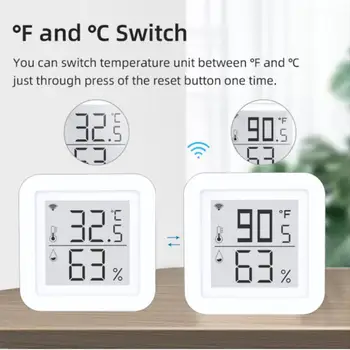 Aubess Sasha Zigbee Интелигентен Сензор за температура и влажност на въздуха + Безжичен шлюз Монитор в реално време на USB Ключ ℃/℉ Поддръжка на Smart Life