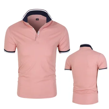 Мъжка риза с къси ръкави, тренировъчен марка, поло блузи за голф, лятна градинска дрехи, ежедневни модерни мъжки блузи, быстросохнущий тънък топ с къс ръкав