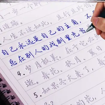 Калиграфия 6шт 3D китайски йероглифи Множество тетрадка за калиграфия с стирающейся дръжка Learn hanzi книга за възрастни на изкуството