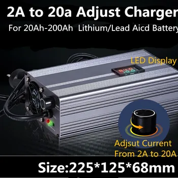 72V 2A-18A Конфигуриране на smart-зарядно устройство с led за 72V 22S 92,4 V литиево-оловно-киселинната батерия безплатна доставка