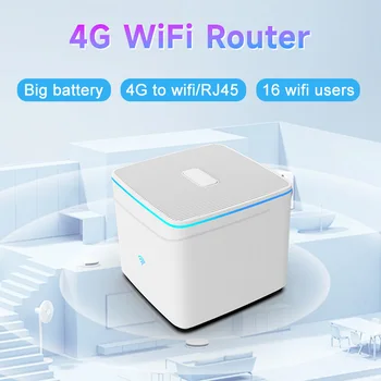 4G СИМ-карта Wi-Fi рутер голяма вградената батерия на LTE cpe 16 потребители Wi-Fi интернет rj-45 WAN LAN безжичен модем за помещения точка за достъп portable Wi-Fi