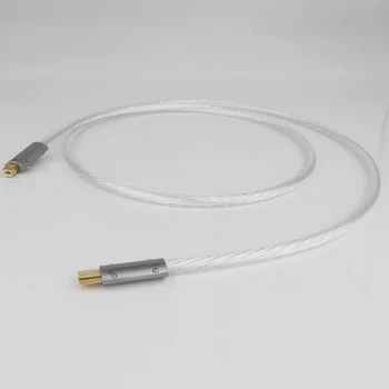 Hi-Fi Nordost ОДИН най-високо качество Посеребренный + Монозвуковой екран-USB Кабел за Високо Качество е от тип A до Тип B Hi-Fi Кабел за предаване на данни За КПР