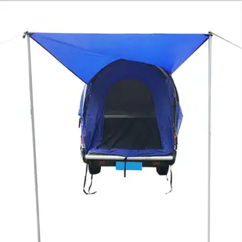 Водоустойчив палатка за камион, двуслойни палатки за пикап на 2 лица, водоустойчив ветроупорен преносими палатки за камион