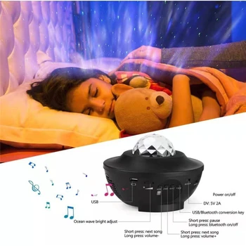 10 Модела осветление Led Проекционная Лампа Starry Star Музикален Нощно Лампа с Воден Знак USB Кабел, Bluetooth С Гласов контрол