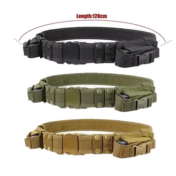 Система за ловно облекло Тактически мъжки колан за подпомагане на талията Защитен военен колан за изпълнение на бойни отговорности с магазини подсумками