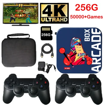 Игрова конзола Аркадна Скоростна 4K HD Дисплей на телевизора Вграден Ретро 50000 + Игри Игрална конзола за PS1/NDS/N64/Ретро Конзола