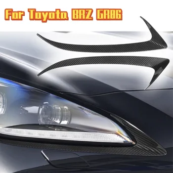 Авто налобный фенер, тампон на фарове, стикер за вежди, за защита на фаровете от настоящето въглеродни влакна за Toyota BRZ GR86 2022 2023