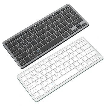 Съвместима с Bluetooth двухрежимная безжична клавиатура 3.0 5.0 + 2.4 G, тиха и за офис, 78 клавиши, ультратонкая клавиатура за няколко устройства