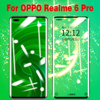 2 бр., 3D полноклеевое закалено стъкло за OPPO Realme 6 Pro, qwerty на цял екран защитно фолио за OPPO Realme 6 Pro