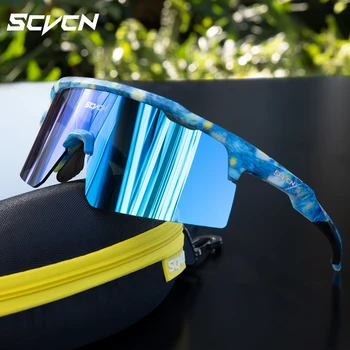 SCVCN Нови Велосипедни слънчеви очила Мъжки МТВ велосипед очила с UV400 фотохромными лещи, Дамски вело очила Поляризирани очила за бягане