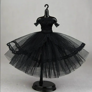 Черна пола принцеса, куклено рокля 11,5 инча, аксесоари за кукли, подарък за рожден ден момчета и момичета