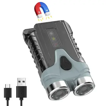 300LM мини ключодържател фенерче USB C, акумулаторна батерия водоустойчив Edc фенерче с магнит джобен фенер работен светлина за къмпинг