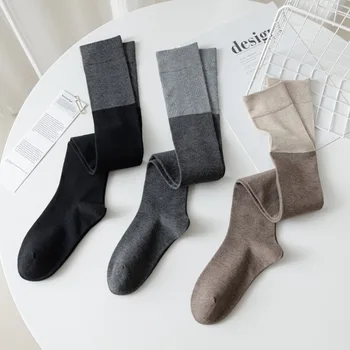 Модни чорапи в контрастен цвят, чорапи носочные изделия, пролетни чорапогащи до коляното чорапи до прасците, чорапи в корейски стил, чорапи за момичета