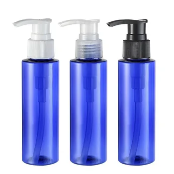 цилиндър 24x100 мл, кобальтово-синя пластмасова помпа, шише за шампоан, 100 мл, лосион за почистване на домашни любимци, гел за душ, козметични контейнер, бутилки
