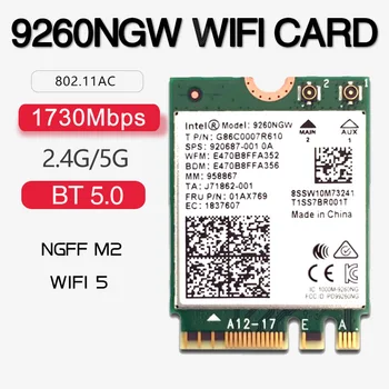 9260AC 9260NGW WIFI Карта 1730 Mbps Безжична двухдиапазонная 2,4 G/5G NGFF M. 2 wifi 5 мрежова карта за настолен лаптоп Win 10/11