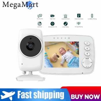 3,2-инчов безжичен детска камера в помещението за двупосочна гласова сигнализация Напомняне за хранене Мониторинг на температурата Умен домашен монитор