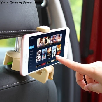 Универсални куки за останалите главата на автомобила с притежателя на телефона, на задната седалка за iPhone, Samsung, Huawei, поддръжка на мобилен телефон, детско определяне на клипсу