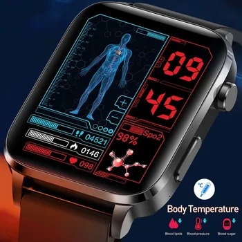 Новите умни часовници за мъже с лазерна терапия, три високи сърдечната честота, кръвната захар, умни часовници за здраве, за наблюдение на температурата на тялото по време на сън