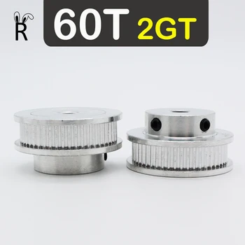 60 Зъбите GT2 Диаметър на зъба шайба 5/6/8-19/20/25 mm 2 М Ремъчен ролка Ширина на колан 6/10/15 мм Детайли 3D принтер 60T 2GT Синхронни Колела