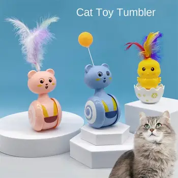 Нов модел, сладко играчки за домашни животни, тъй като cartoony неваляшка с модел от картун hi Interest, дразнящая пръчица за котки, аксесоари за котки на едро