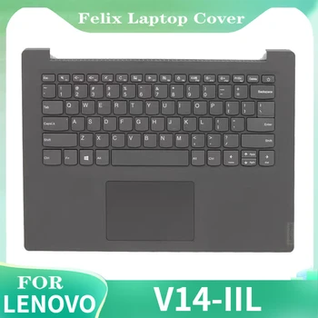 Калъф за клавиатура с поставка за дланите за лаптоп Lenovo V14-IIL, тъчпад, английска клавиатура, черен